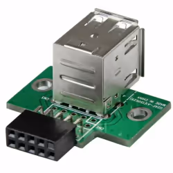 StarTech.com Adaptateur USB 2.0 interne - 2x USB A vers connecteur de carte mère USB à 4 broches - F/F, IDC, USB 2.0, Noir, V ...