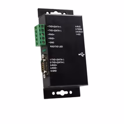 StarTech.com Adaptateur industriel USB vers série DB9 RS422 / RS485 à 1 port avec isolation, USB B, RS-422/485, 1,8 m, Noir