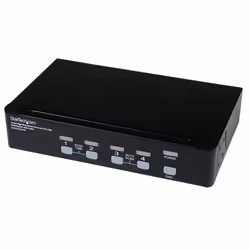 StarTech.com Commutateur KVM 4 Ports DVI USB, Montage en Rack et Audio - Switch KVM - 2560x1600, 3840 x 2400 pixels, Noir