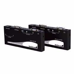 StarTech.com SV565UTPUGB, VGA, 2x HD15F, 1x RJ45, 2x USB, 1024 x 768 pixels, Noir, 150 m, 250 mm