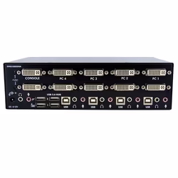 StarTech.com Switch KVM USB 2 Ecrans DVI pour 4 Ordinateurs avec Audio - Commutateur KVM
