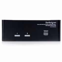 StarTech.com Switch KVM USB 2 ports DVI VGA avec audio - Commutateur concentrateur USB 2.0