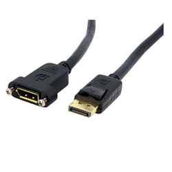StarTech.com Câble DisplayPort à Montage sur Panneau de 1m - 4K x 2K - Câble d'Extension DP 1.2 M/F - Câble d'Extension Vidéo DP avec Connecteur DP à Montage sur Panneau - Câble pour Moniteur DP