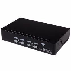 StarTech.com Commutateur KVM 4 Ports VGA USB, Montage en Rack et OSD - Switch KVM - 1920x1440, 1920 x 1440 pixels, Grille de ...
