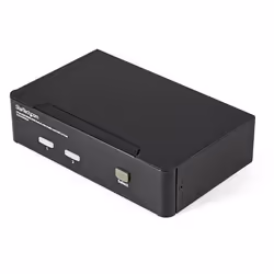 StarTech.com Commutateur KVM HDMI USB 2 ports avec audio et concentrateur USB 2.0, 1920 x 1200 pixels, Full HD, 18 W, Noir