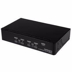 StarTech.com Commutateur KVM DisplayPort USB 4 ports avec audio, 3840 x 2400 pixels, Noir