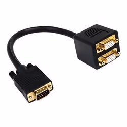 StarTech.com Câble répartiteur vidéo VGA de 30cm - 1x VGA (Mâle) vers 2x VGA (Femelle) - Noir, 0,3 m, VGA (D-Sub), 2 x VGA (D ...