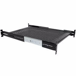 StarTech.com Etagère coulissante pour Rack de Serveur 2U - Profondeur ajustable 48 cm – 22.7kg, Etagère ajustable, Noir, Acie ...