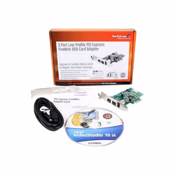 StarTech.com Carte adaptateur PCI Express vers 3 ports FireWire - Faible encombrement - 800 et 400, PCIe, IEEE 1394/Firewire, ...