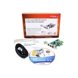 StarTech.com Carte adaptateur PCI Express vers 3 ports FireWire - Faible encombrement - 800 et 400