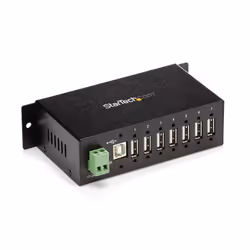 StarTech.com Robuste concentrateur industriel USB 7 ports, montable, USB 2.0 Type-B, USB 2.0, 480 Mbit/s, Noir, Acier, CE, FC ...