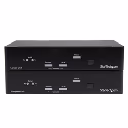 StarTech.com Extendeur de Console KVM par Fibre Optique Multi-Mode avec DVI, USB, Série et Audio
