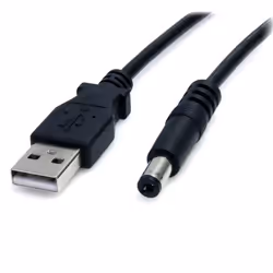 StarTech.com Câble d'alimentation USB vers prise DC de 91 cm - Cordon USB vers connecteur Type M 5V, 0,9 m, USB A, Barrel typ ...