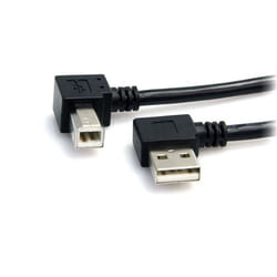 StarTech.com Câble USB A vers USB B coudé à angle droit 91 cm - M/M - Noir