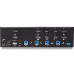 StarTech.com Switch KVM double affichage HDMI 4K 30 Hz à 4 ports avec hub USB intégré - Vue supplémentaire 4