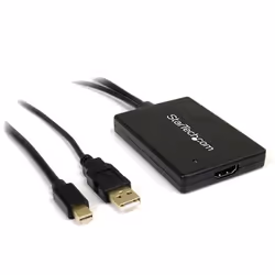 StarTech.com Adaptateur Mini DisplayPort vers HDMI avec audio USB, 0,68 m, HDMI + USB, Mini DisplayPort, Femelle, Mâle, Droit