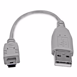 StarTech.com Câble Mini USB 2.0 15 cm - USB A vers mini USB B, 0,152 m, USB A, Mini-USB B, USB 2.0, Mâle/Mâle, Gris