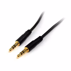 StarTech.com Câble slim audio stéréo de 3,5 mm (M/M) - 1,8 m - Connecteurs plaqués en or, 3,5mm, Mâle, 3,5mm, Mâle, 1,8 m, No ...