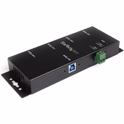 StarTech.com Hub USB 3.0 4 Ports - 5Gbps - Hub USB-A Industriel en Métal - Hub de Données USB Montable au Mur ou sur le Burea ...