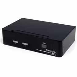 StarTech.com Commutateur KVM 2 Ports DVI, USB et Audio - Switch KVM DVI Dual Link - 2560x1600, 2560 x 1600 pixels, 18 W, Noir