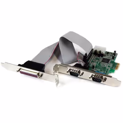 StarTech.com Carte PCI Express avec 2 Ports Série RS232 et 1 Port Parallèle - UART 16550, PCIe, Série, PCIe 1.0a, RS-232, Ver ...