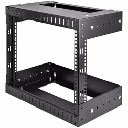StarTech.com Rack à Cadre Ouvert Noir 8 U - Rack Fixation Murale - Profondeur Réglable, Rack monté sur le mur, 8U, 61,2 kg, 1 ...