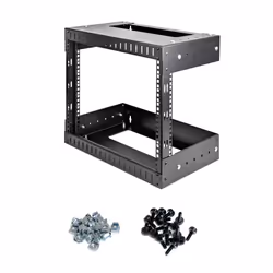 StarTech.com Rack à Cadre Ouvert Noir 8 U - Rack Fixation Murale - Profondeur Réglable - Vue supplémentaire 6