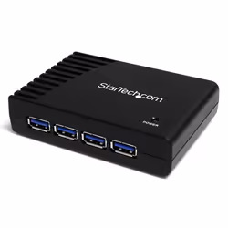 StarTech.com Hub SuperSpeed USB 3.0 noir 4 ports, USB 3.2 Gen 1 (3.1 Gen 1) Type-A, 5000 Mbit/s, Noir, Énergie, 5 V, 2 A