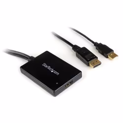 StarTech.com Adaptateur DisplayPort vers HDMI avec audio USB, 0,61 m, 1920 x 1200 pixels, 1080p, Blanc, Convertisseur vidéo d ...