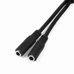 StarTech.com Adaptateur pour casque avec prises pour écouteur et microphone séparées - Mini-Jack 3,5mm 1x (M) 2x (F) - Noir,  ...