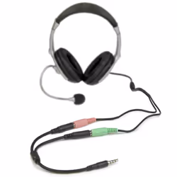 StarTech.com Adaptateur pour casque avec prises pour écouteur et microphone séparées - Mini-Jack 3,5mm 1x (M) 2x (F) - Noir - Vue supplémentaire 4