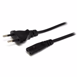 StarTech.com Cordon d'alimentation standard de 2 m pour ordinateur portatif - Europe vers C7, 2 m, CEE7/16, Coupleur C7, H03V ...