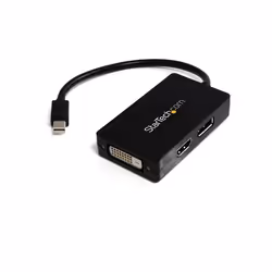 StarTech.com Adaptateur de voyage Mini DisplayPort vers DVI / DisplayPort / HDMI - Convertisseur vidéo 3-en-1, 0,15 m, Mini D ...
