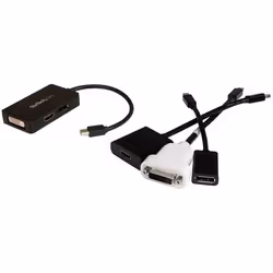 StarTech.com Adaptateur de voyage Mini DisplayPort vers DVI / DisplayPort / HDMI - Convertisseur vidéo 3-en-1 - Vue supplémentaire 4