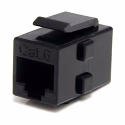 StarTech.com Coupleur réseau RJ45 de type Keystone Jack Cat 6 - F/F, Noir, RJ-45, RJ-45, 90 mm, 125 mm, 2 mm