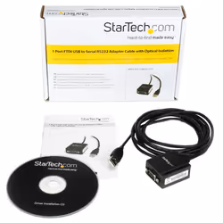 StarTech.com Câble adaptateur FTDI USB vers série RS232 1 port avec isolation optique - Vue supplémentaire 4