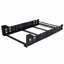 StarTech.com Rails fixes universels à profondeur réglable pour rack de serveur 3U 19", Rail d’étagère, Noir, Acier, 97,3 kg, ...