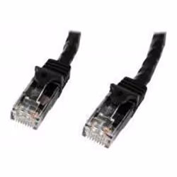 StarTech.com Câble réseau Cat6 Gigabit UTP sans crochet de 3m - Cordon Ethernet RJ45 anti-accroc - M/M - Noir, 3 m, Cat6, U/U ...