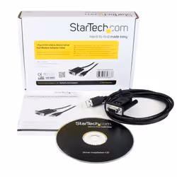 StarTech.com Câble Adaptateur USB vers RS232 Série - Câble DB9 Série DCE avec FTDI - Null Modem - USB 1.1 / 2.0 - Alimenté par Bus - Vue supplémentaire 4