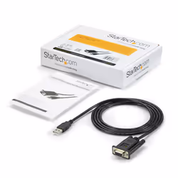 StarTech.com Câble Adaptateur USB vers RS232 Série - Câble DB9 Série DCE avec FTDI - Null Modem - USB 1.1 / 2.0 - Alimenté par Bus - Vue supplémentaire 5