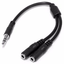 StarTech.com Câble répartiteur stéréo Slim - Mâle 3,5 mm vers 2 femelles 3,5 mm, 3,5mm, Mâle, 2x3.5mm, Femelle, 0,2 m, Noir