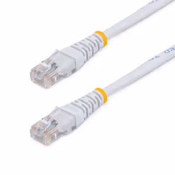 StarTech.com Câble patch UTP Cat5e de 15 m avec RJ45 moulé blanc - Cordon de connexion de 15 m, 15 m, Cat5e, U/UTP (UTP), RJ- ...