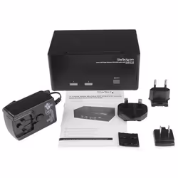 StarTech.com Switch Commutateur KVM USB 2 ports Sortie Vidéo DVI, Audio HUB USB 2.0 3 Écrans - 2 PC - Vue supplémentaire 4