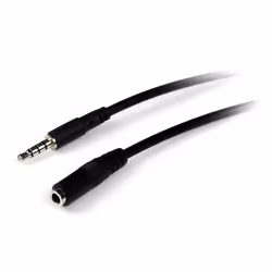 StarTech.com Câble d'extension de casque TRRS 4 positions 3,5 mm 1 m - M/F, 3,5mm, Mâle, 3,5mm, Femelle, 1 m, Noir