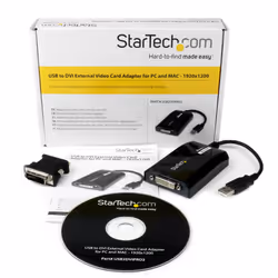 StarTech.com Adaptateur USB vers DVI - 1920x1200 - Carte Graphique et Vidéo Externe - Câble Adaptateur d'Écran Double - Compatible Mac et Windows - Vue supplémentaire 4