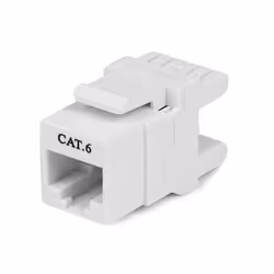 StarTech.com Jack de type Keystone Cat6 à 180° - Jack mural blanc RJ45 Ethernet Cat6 - Type 110, Blanc, 33,1 mm, 15,4 g, 90 m ...