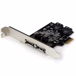 StarTech.com Carte contrôleur PCI Express avec 2 ports SATA III interne et 2 ports eSATA externe, PCIe, SATA, CE, FCC, REACH, ...