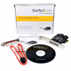 StarTech.com Carte contrôleur PCI Express avec 2 ports SATA III interne et 2 ports eSATA externe - Vue supplémentaire 5
