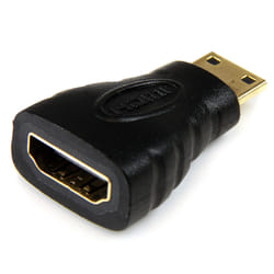 StarTech.com Adaptateur Mini HDMI vers HDMI - Convertisseur HDMI Haute Vitesse 4K - Adaptateur HDMI Haut Débit Ultra HD 4K 30Hz - HDMI 1.4 - Connecteurs Plaqués Or - Noir