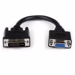StarTech.com Câble adaptateur DVI vers VGA de 20cm - Convertisseur DVI-I vers HD15 - M/F, 0,203 m, DVI-I, VGA, Mâle, Femelle, ...